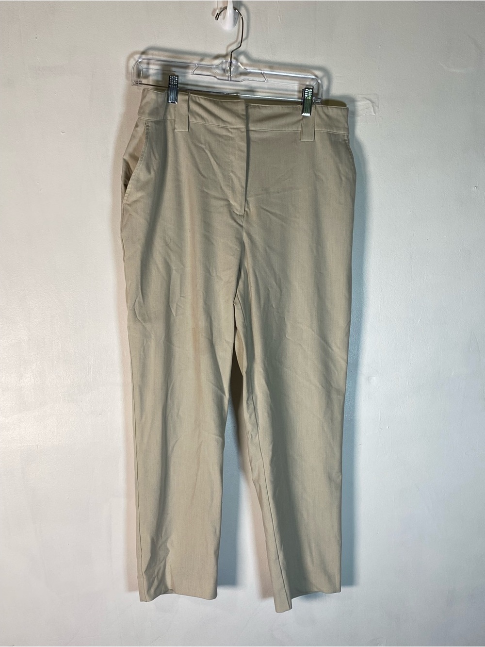 Rachel Zoe Beige Ankle Pants Office Minimalist Quiet Luxury Trousers 14 Workwear